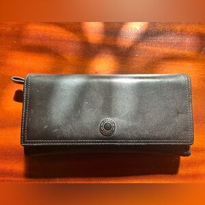 Vintage Coach Black Leather Wallet